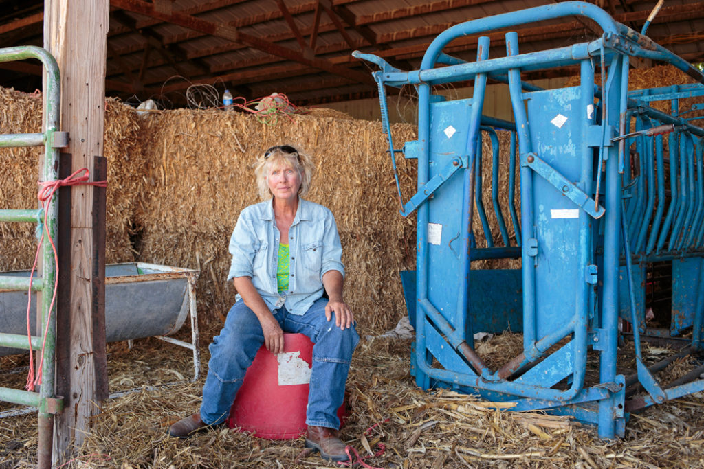 Glenda Schemenaur at her ranch near Padroni, CO. 