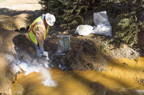 Lime added to Animas River after Gold King Mine spill.