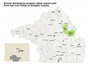 The proposal to bring water from the San Luis Valley to the metro area would require a pipeline of more than 200 miles. Credit: Chas Chamberlin