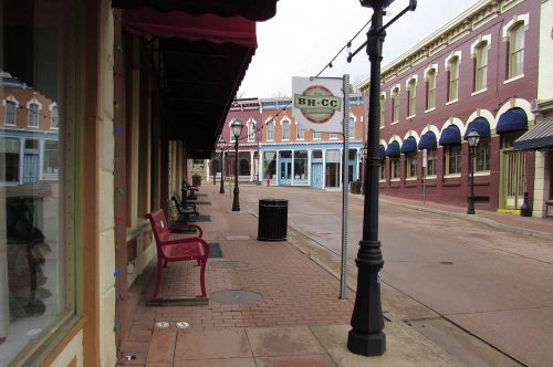 Streets are empty in Central City, with casinos shuttered and hundreds of workers layed-off. The pandemic is bad news for the state's new sports-betting tax , which was to have helped fund the Colorado Water Plan. April 21, 2020. Credit: Jerd Smith